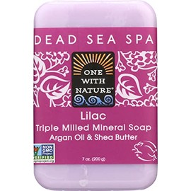 One with Nature Dead Sea Mineral Soap, Lilac, 7 Oz Bar