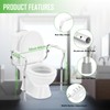 ZOLIQUEX Toilet Safety Rail for Seniors with 2 Reinforced Nuts,