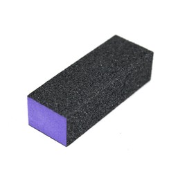 Sassi Black Purple Emery Block 6-pack, 60/100/100, 2.52 Ounce, A perfect sized block, Long-lasting, Washable and sanitizable, Nail File Block, Color: Black and Purple, Texture: Rough, 6-Pieces.