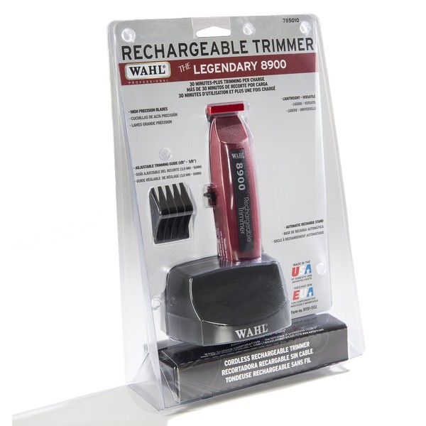 WAHL Professional Rechargeable The Legendary - Model # 8900-500 - Red for Men Trimmer 1 Pc Kit
