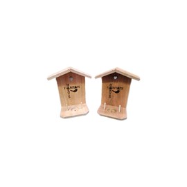 Cedar Hummingbird Nesting Platform, Set of 2, Wooden Bird House