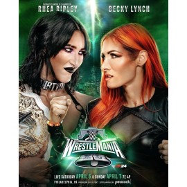 WWE WRESTLEMANIA 40 16”x20” POSTER PRINT Rhea Ripley Becky Lynch