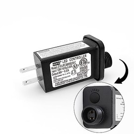 CZJUTAI JT-EL/FC300V0200 Premium 30V 0.2A 6W 8 Modes LED Power Supply with Multifunction Button- Class 2 Transformer, IP44 Waterproof, for Christmas and String Lights, Indoor & Outdoor Use [Z860]