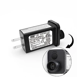 CZJUTAI JT-EL/FC300V0200 Premium 30V 0.2A 6W 8 Modes LED Power Supply with Multifunction Button- Class 2 Transformer, IP44 Waterproof, for Christmas and String Lights, Indoor & Outdoor Use [Z860]