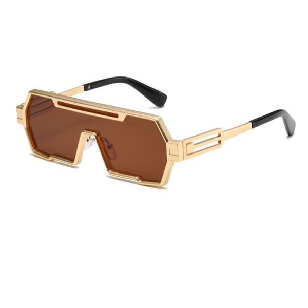 Junsika Retro Steampunk Sunglasses for Men Trendy Cool Design One