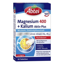 Abtei Magnesium 400 + Potassium Tablets Pack of 30