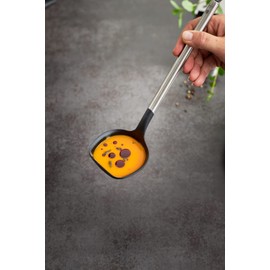 RÖSLE Basic Line Ladle with Round Handle and Hanging Eyelet, Stainless Steel 18/10, PPA, Dishwasher Safe