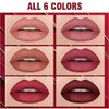 6 Colors Matte Lipstick Set Velvety Liquid Lipstick Kit Waterproof