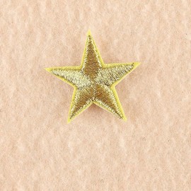 Stiesy - 20 parches bordados de estrellas amarillas para coser en estrellas, para ropa, chaquetas, sombreros, mochilas, jeans
