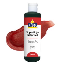 ENCO Food Coloring Gel Super Red 8.8 oz (250g) Concentrated, Vegan