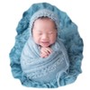 Accesorios de fotografía para bebé, gorro de encaje con manta