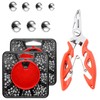 Satiskid 358PCS Split Shot Fishing Weights Set with Pliers, 7-Size