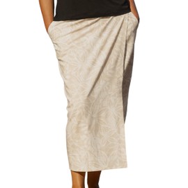 RipSkirt Hawaii Length 4 - Wrap Skirt for Women - Quick Dry Swim Cover-Up with Side Pocket - Lightweight for Beach, Travel and Casual Wear (Aloha Sand, M)