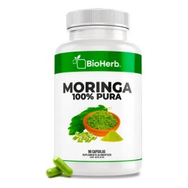 BioHerb | Moringa 100% Pura, Extremadamente Eficaz con 90 Cápsulas (500 mg) Potente Superalimento Antioxidante, Energía y Vitalidad Natural