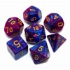 CREEBUY 7Pcs Blue Purple DND Dice Set RPG Polyhedral Dice