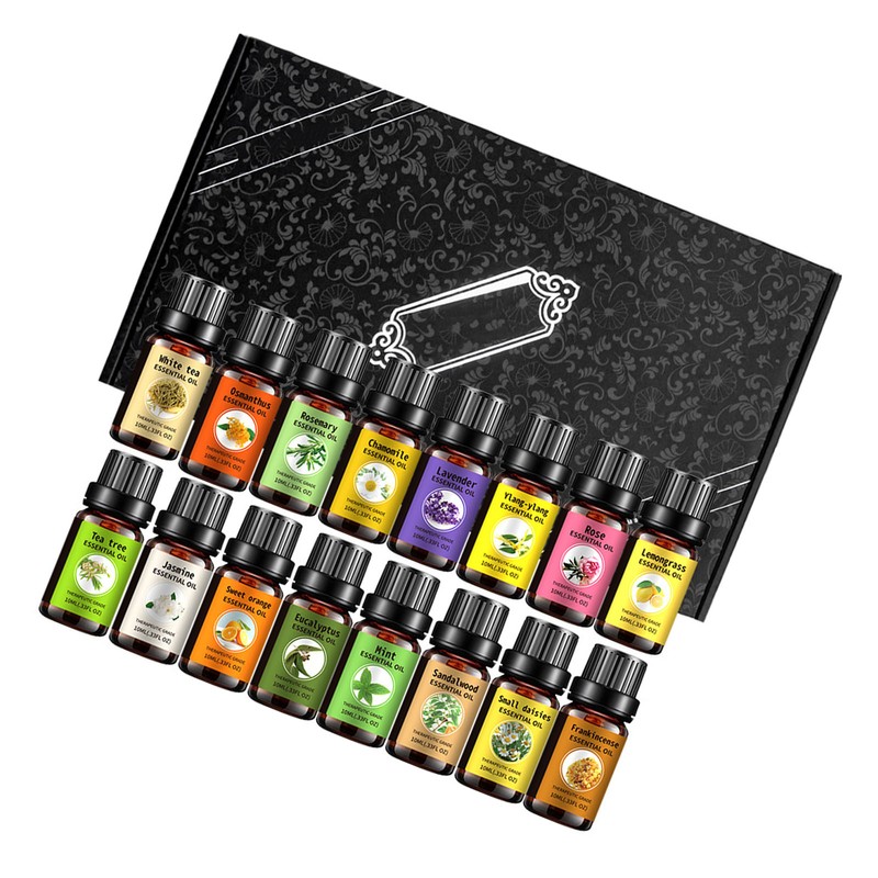 16pcs 10ml Essential Oils Set Aromatherapy Organic Massage Gua Sha