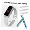 Outanaya Leather Watch Strap for Smartwatch Printed Pattern Band Compatible