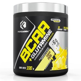 Forzagen | Aminoácidos BCAA + Glutamine | 8 g de BCAA 2:1:1 | 2 g de L-Glutamina | 30 Servicios | Sabor Piña| Post-Intra Entrenamiento | Con Complejo de Hidratación Hydragen® | 330 g