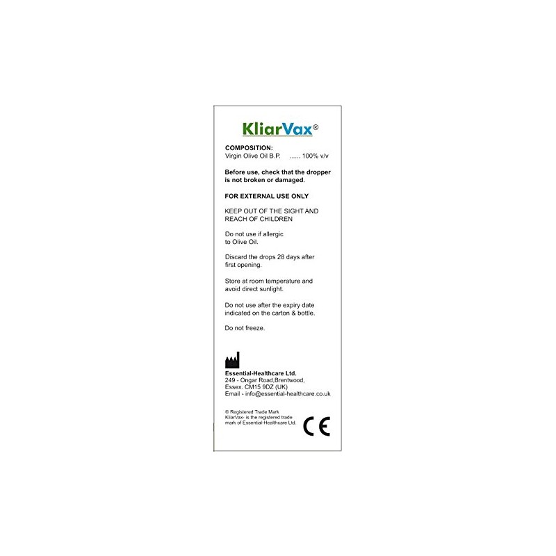 KliarVax Olive Oil Ear Drops, 10 ml
