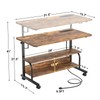 32" Height Adjustable Standing Desk with Power Outlets - Manual