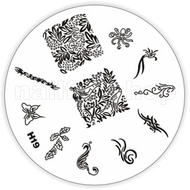 Stamping Stencil H19 Butterfly Bows Ornaments Full Cover