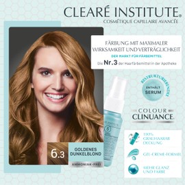 Clinuance Permanent Colouration without Ammonia, Sensitive Hair, 6.3 Golden Blonde Dark, 170 ml (x3)