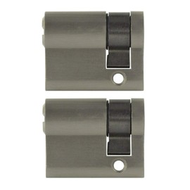 2x Half Cylinder 40 mm Simultaneous Locking 30/10 with 5 Keys