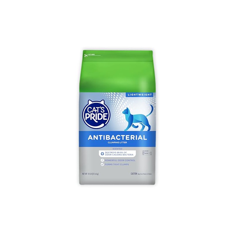 Cat's Pride NEW Antibacterial Cat Litter: Destroys 99.9% of Odor-Causing