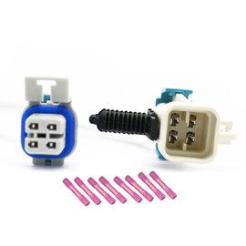 GROBARPART 2 Pcs O2 Oxygen Sensor 234-4668, 234-4256 Upstream Downstream Sensor Connector Compatible with 08 09 10 11 12 13 14 Escalade Compatible with Chevy Avalanche Silverado Suburban Tahoe