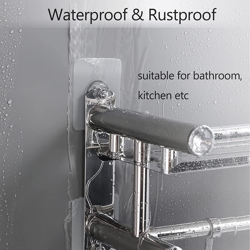 VESTURA Adhesive Screw Hooks for Wall Without Drilling, Adhesive Screw