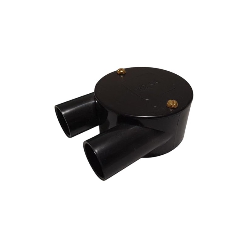 20mm PVC Conduit U Box - Black with Lid and