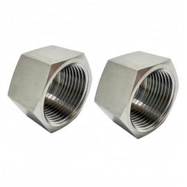 Closmos Stainless Steel 304 Hex End Cap 1" NPT Female Pipe Fitting 2pcs