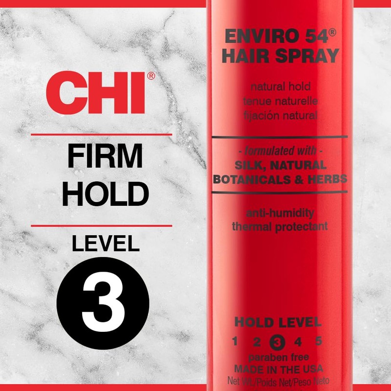 CHI Enviro 54 Hairspray, Natural Hold, Lightweight Spray to Finish
