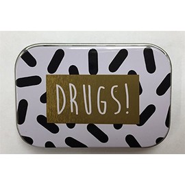 Bright Side Pill Container - Personal Pill Dispenser - Tin Case - Rectangle - 1 Count