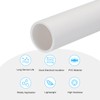 sourcing map sourcing map PVC Rigid Tube Round Pipe Tubing