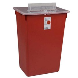 Covidien 31143665 Sharps-A-Gator Sharps Container, Slide Lid, 10 gal Capacity, Red (Pack of 6)