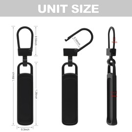 Keeshibao 20 Pieces Zipper Pull Replacement Bulk for Small Holes, Detachable Tiny Zipper Replacement Slider for Luggage Jackets Backpacks Boots Purse Coat Pants (Assorted 5 Colors)