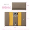 HANATORA PKC Genuine Leather Key Case, Trifold, 2 Buttons, 6