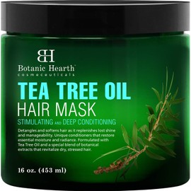 Botanic Hearth Tea Tree Hair Mask & Deep Conditioner, Moisturizes & Protects Hair & Scalp | With Soy Protein, Vitamin E, Collagen, Keratin & Coconut Oil | 16 Oz (Packaging May Vary)