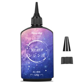 Bonsky UV Resin Liquid, 4.4 oz (125 g), Resin Liquid, UV/LED Compatible Resin Liquid, Large Capacity, High Transparent, Hard Type Molding, UV Resin Liquid, DIY Handmade Decoration, Rapid Cure,