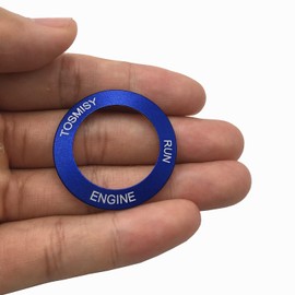 Tosmisy Suzuki Escudo Crosby Swift sx4 Jimny Alto Works Hustler Wagon R Engine Start Button Decoration Ring 1 Piece Blue