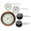 Infinity Instruments Craftsman 18 inch Copper Petina Outdoor Clock Thermometer