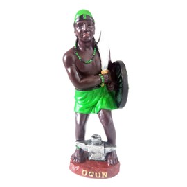 Santo Orisha Statue Orisha Statue Orisha Ogun Estatua Catholic Statue (5 Inches)