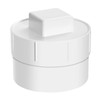 4" PVC Sewer Cleanout Adapter with Plug Pipe Fitting, PVC