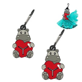YUCHIYA Poop Bags Clips for Leashes Silicon Dog Poop Bag Holder Dispenser Hands-free Poop Bag Holders for Leashes Dog Walking Accessories Dog Leash Attachment for Hanging Used Dog Waste Bags(Hippo)