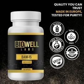 BioWell Labs BAM15 Supplement 15mg, Supports Healthy Metabolism | 60 Capsules