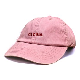 Vivian Flytrap Unisex OK Cool Washed Embroidered Dad Baseball Cap - Pink
