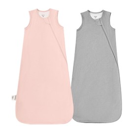 EasyFi Rayon Made from Bamboo Sleep Sack 1.0 Tog Baby Sleep Sack 12-18 Months Toddler Sleep Sack 2-Way Zipper Newborn Sleep Sack Infant Sleep Sack Baby Wearable Blanket All-year-around (2 Pack)