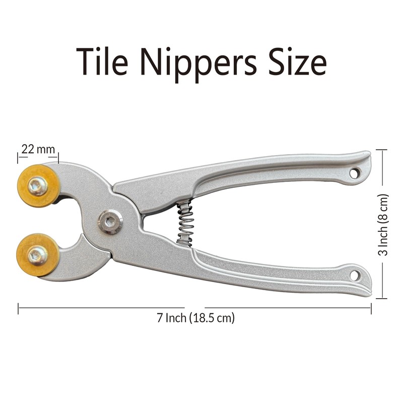youkzuan Heavy Duty Tile Nippers Mosaic Tools, 7" Glass Nippers