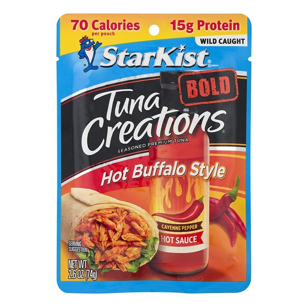 StarKist Tuna Creations BOLD Hot Buffalo Style - 2.6 oz Pouch (Pack of 24) (Packaging May Vary)